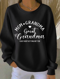 Casual Printing Text Letters Loose Sweatshirt