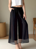 Plain Elegant Loose Pants