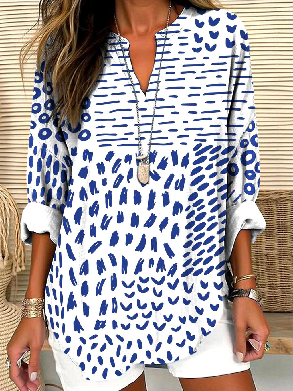 Regular Fit Casual Geometric Shirt