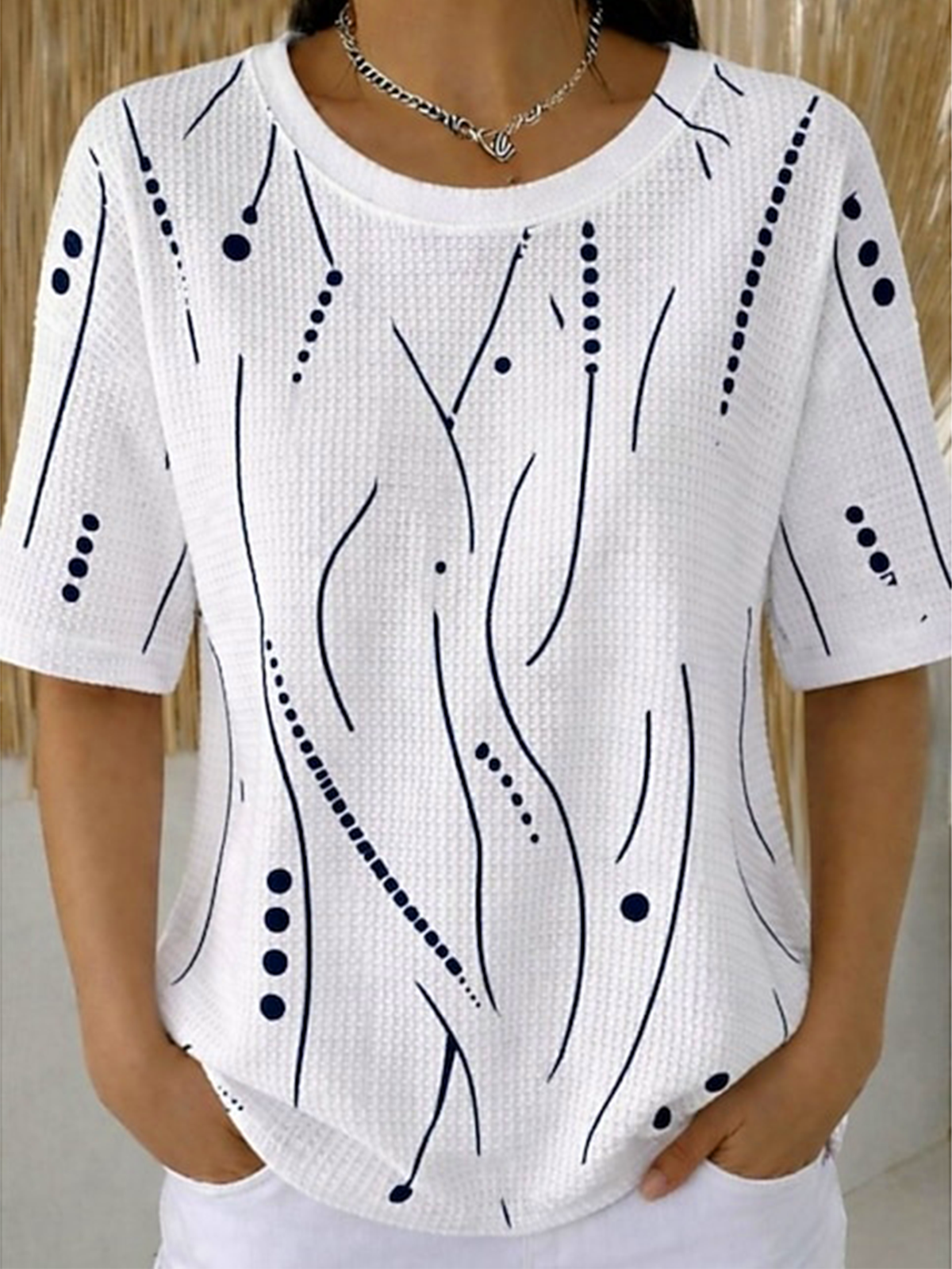 Vintage Others Loose Striped T-Shirt