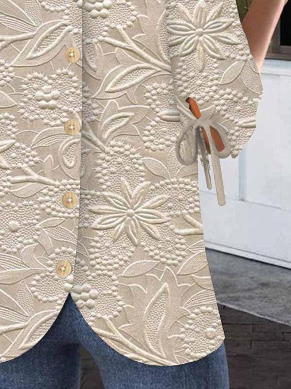 Regular Fit Street Crew Neck Balloon Sleeve Blouse