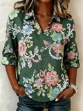 Shawl Collar Loose Vintage Shirt