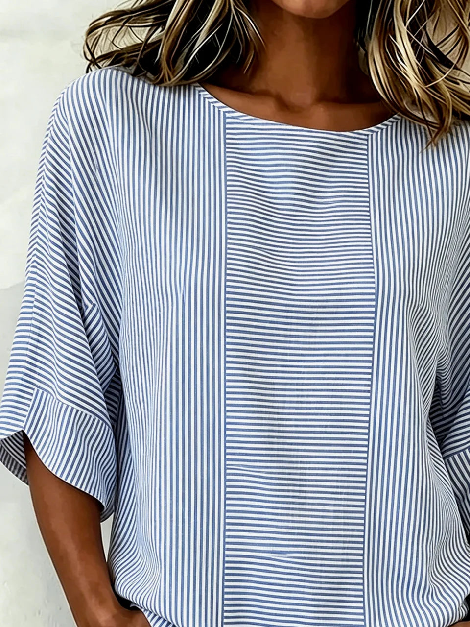 Striped Loose Casual Cotton And Linen Shirt