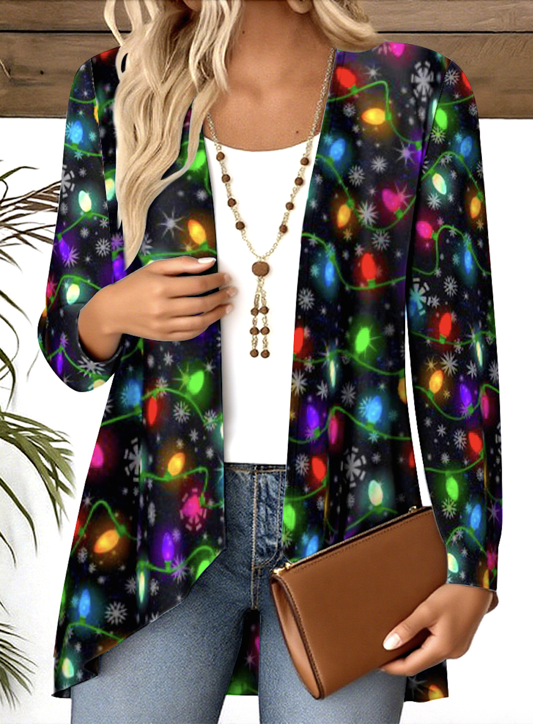 Casual V Neck Regular Fit Christmas Blouse