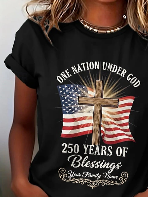 Women's Short Sleeve T-shirt Summer Black Text Letters Printing Jersey Crew Neck Daily Going Out Casual Top