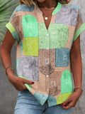 Geometric Others Loose Elegant Shirt