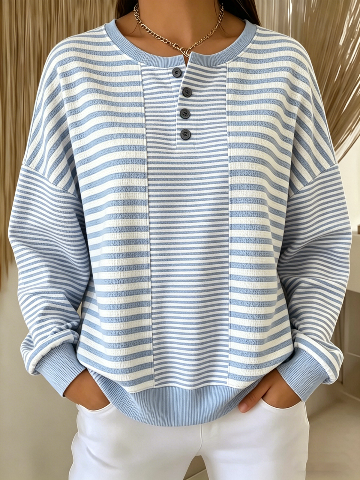 Casual Others Striped Sweatshirt