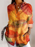 Regular Fit V Neck Casual Cotton Shirt
