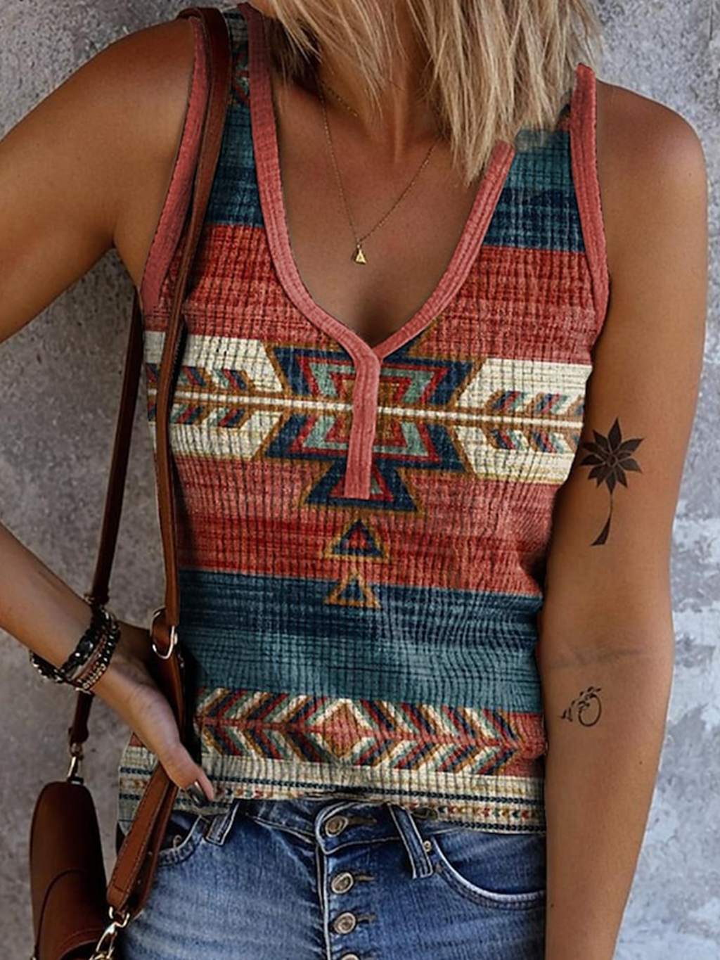 Casual Ethnic Tank Top