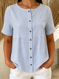 Crew Neck Striped Vintage Shirt