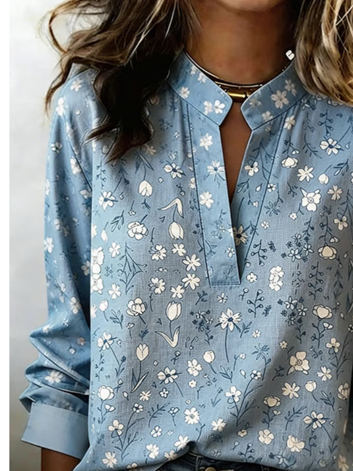 Loose Floral Vintage Blouse