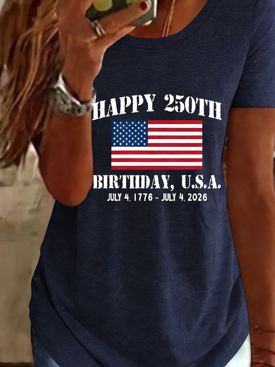 Retro American 250th Anniversary T-shirt, Vintage Independence Day T-shirt