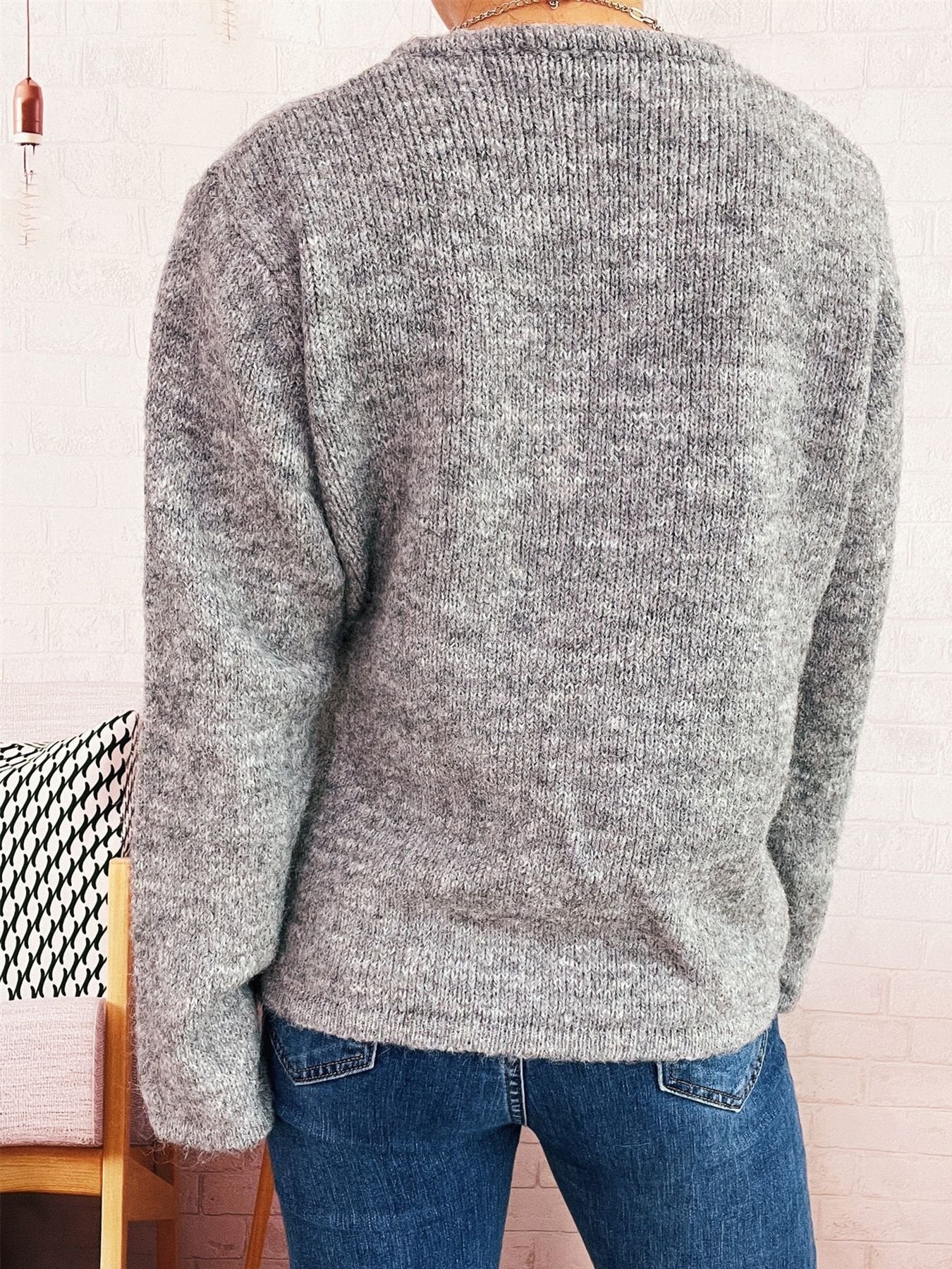 V Neck Regular Fit Casual Sweater