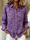 Simple Botanical Pattern Shirt