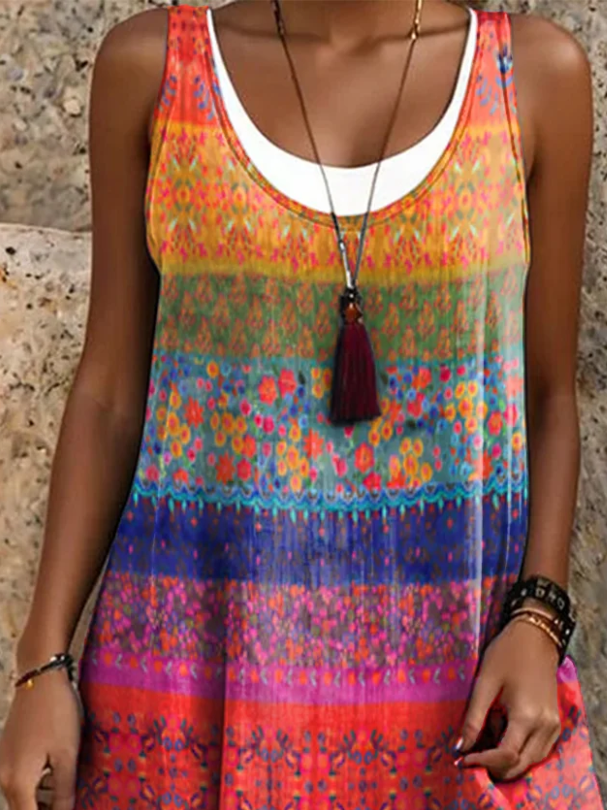 Cotton Regular Fit Ethnic Casual Dress With No