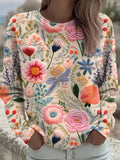 Casual Crew Neck Sweatshirt
