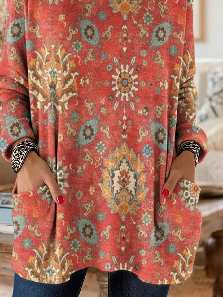 Ethnic Vintage Printing Hoodie Hoodie