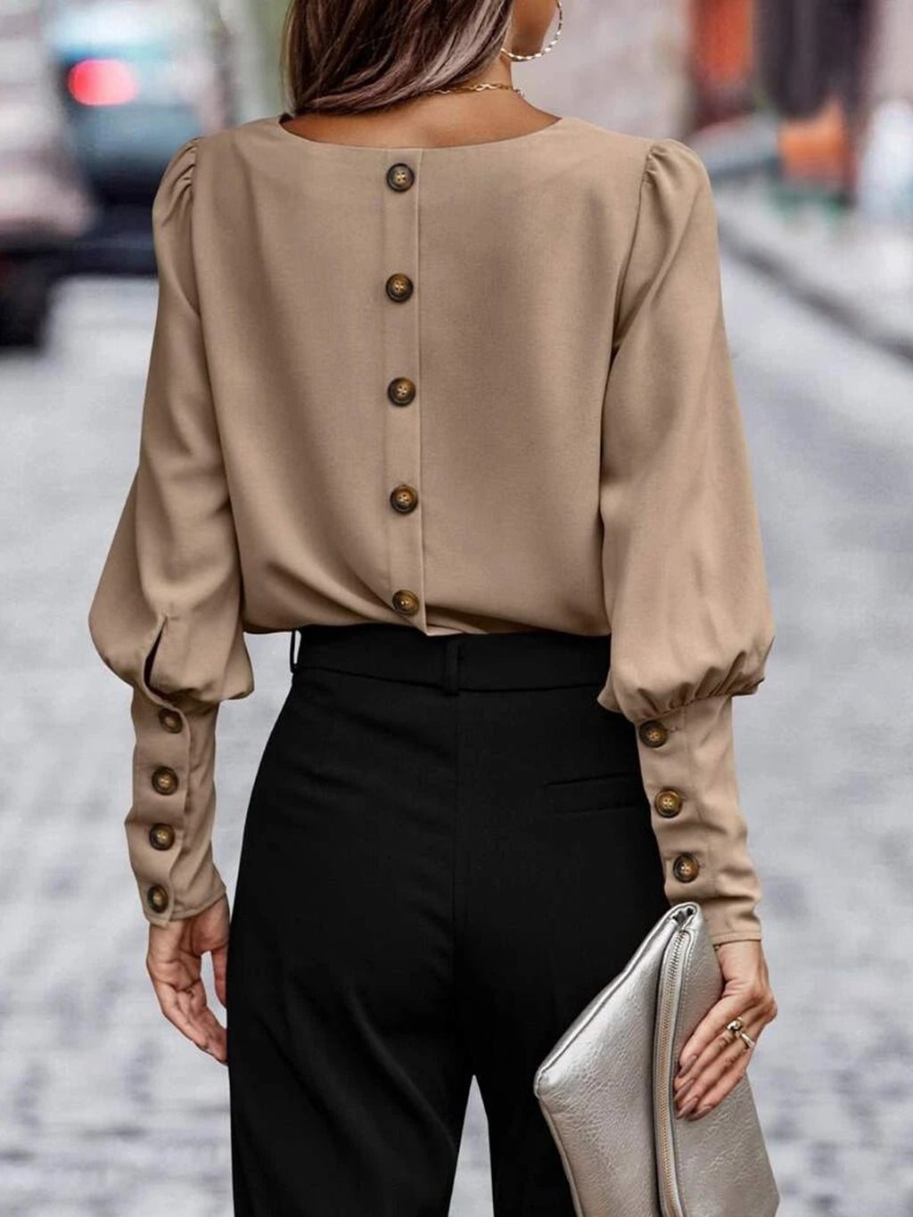 Loose Crew Neck Casual Plain T-Shirt