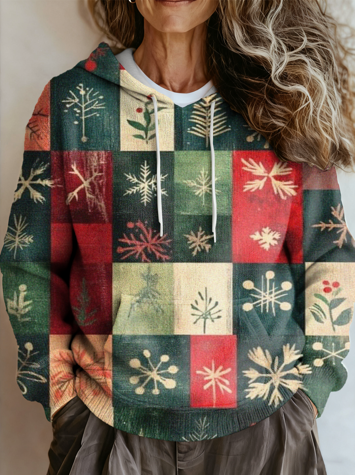 Loose Hoodie Christmas Ethnic Sweater
