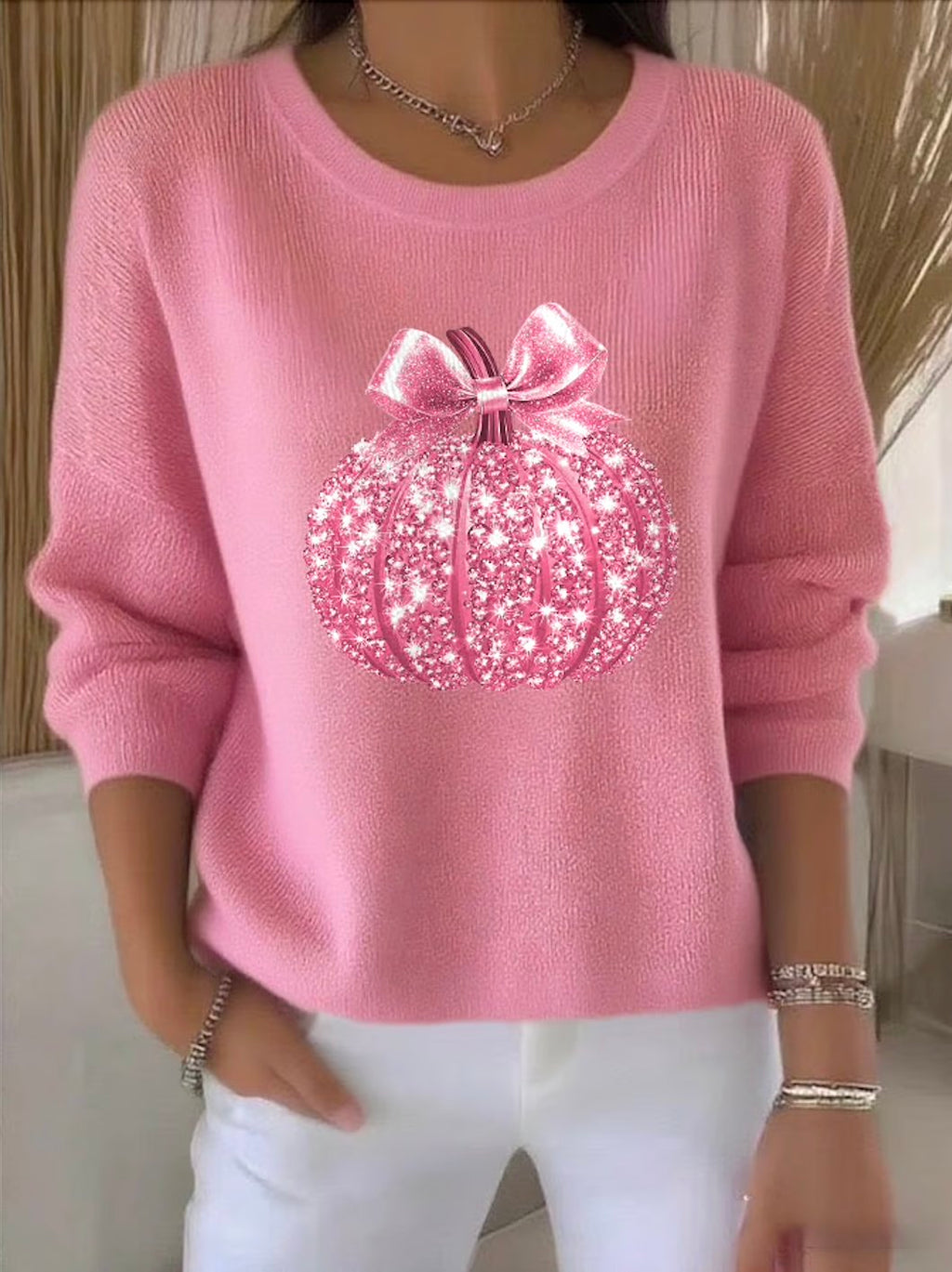 Cotton Crew Neck Regular Fit Casual Sweater
