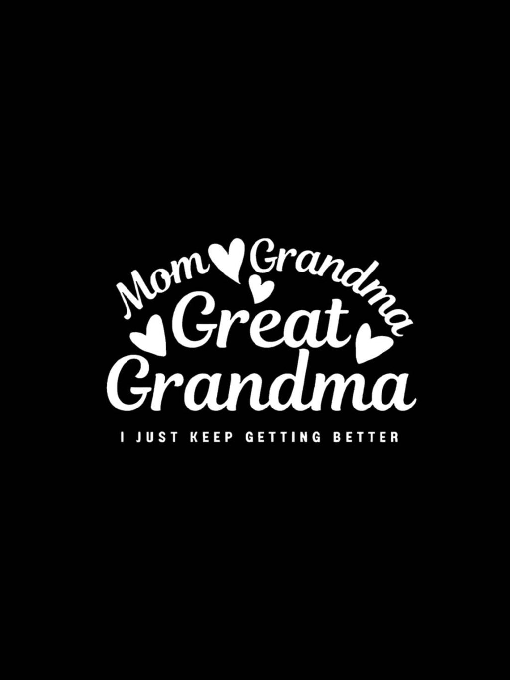 Mom grandmother great grandmother I just keep getting better Grandma T-Shirt