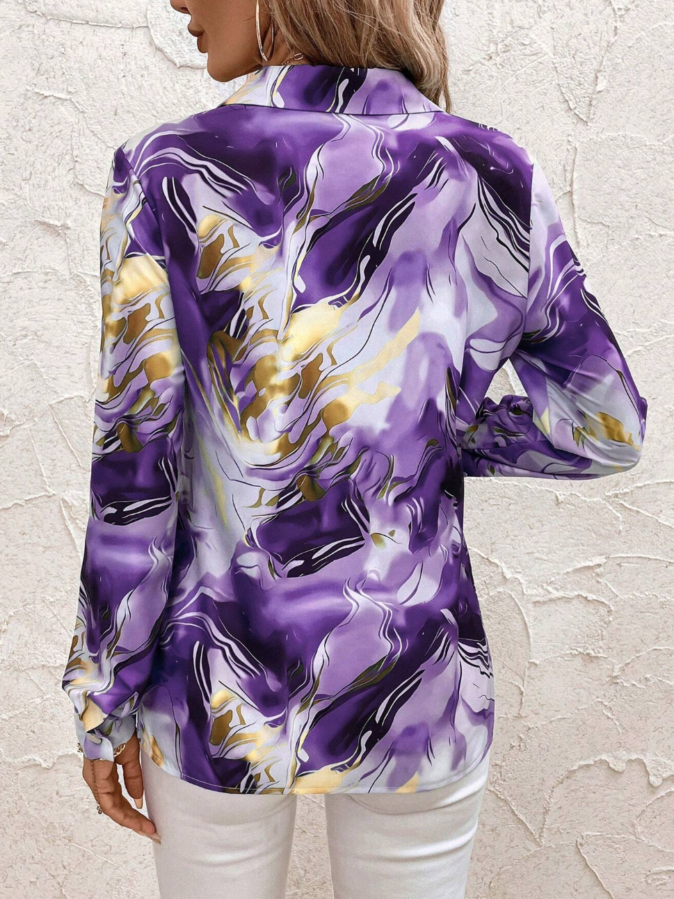 Elegant Loose Gradient Pattern Others T-Shirt