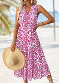 Casual Loose Notched Buckle Dress