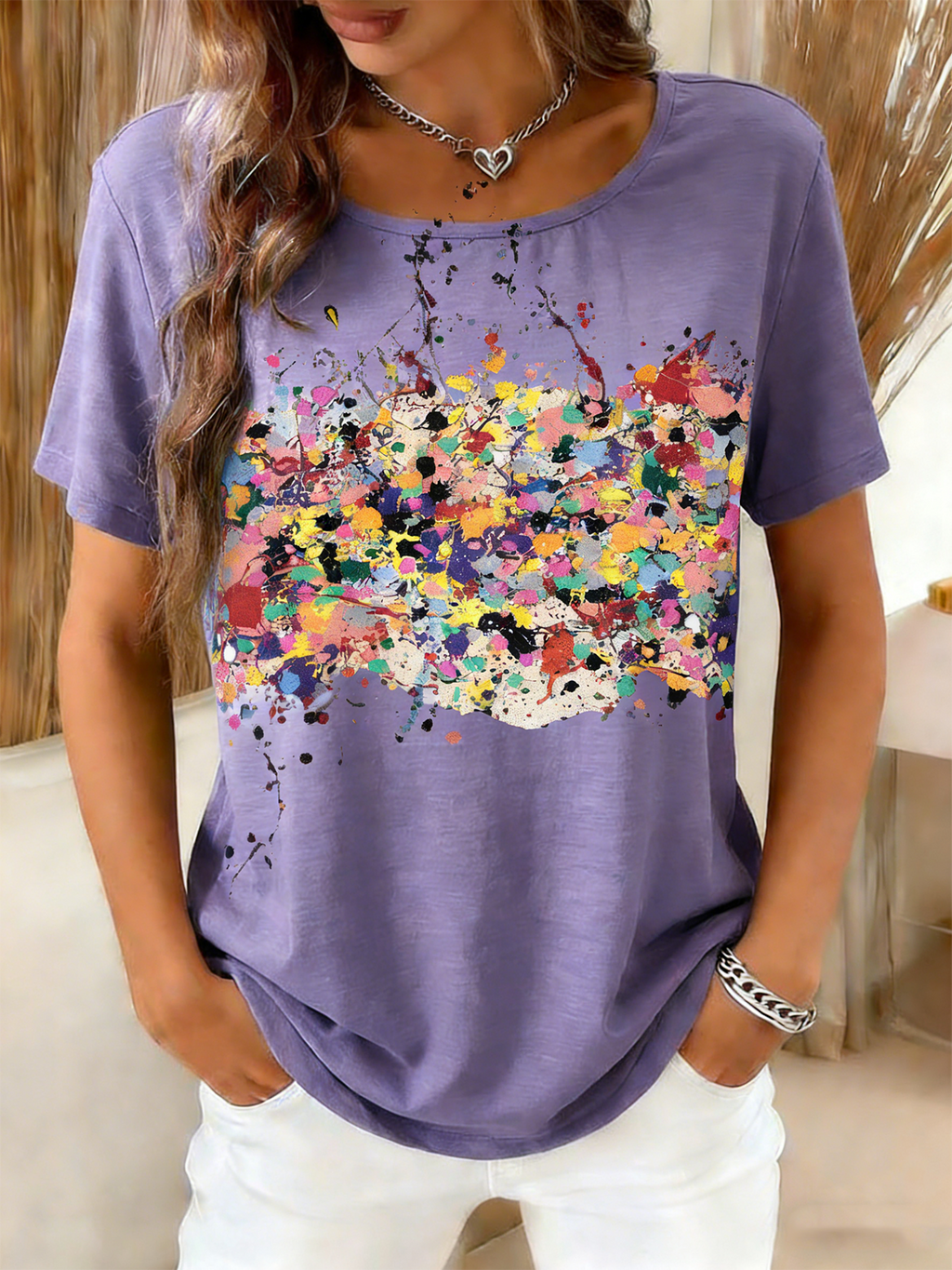 Casual Gradient Pattern Regular Fit T-Shirt