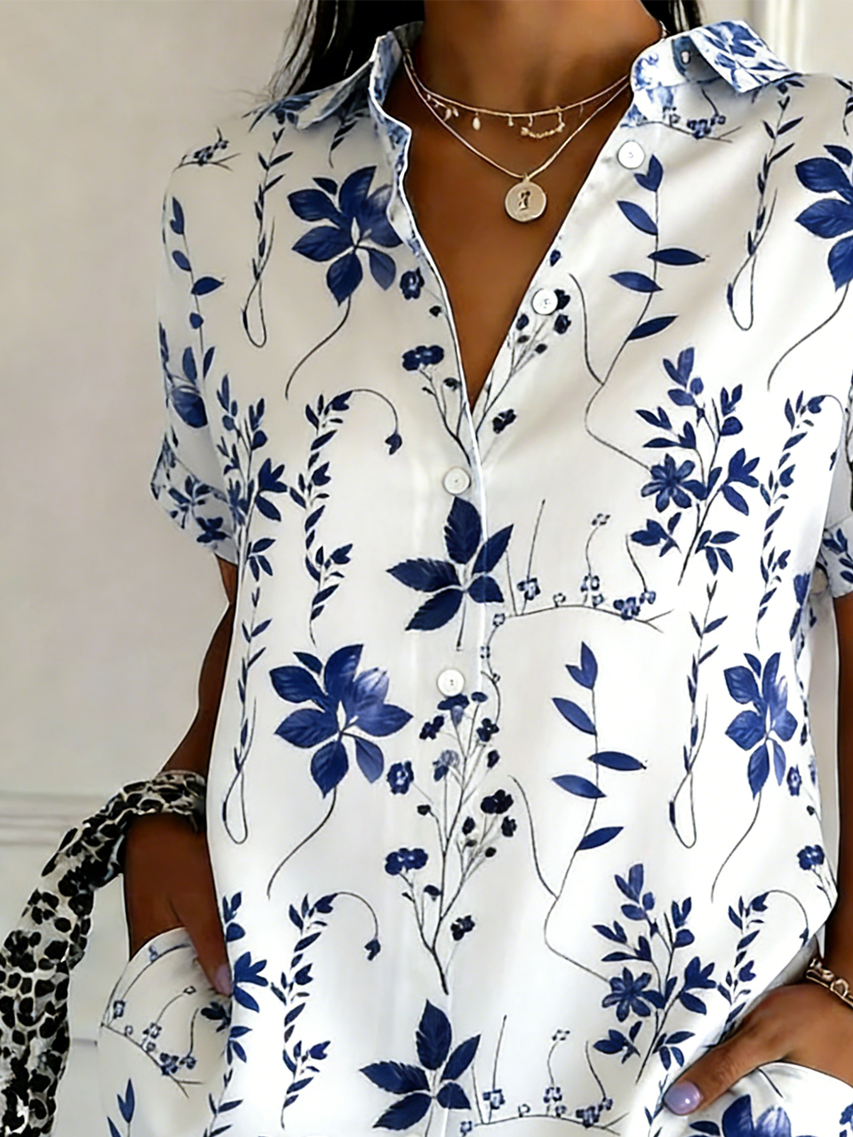 Shawl Collar Regular Fit Elegant Shirt