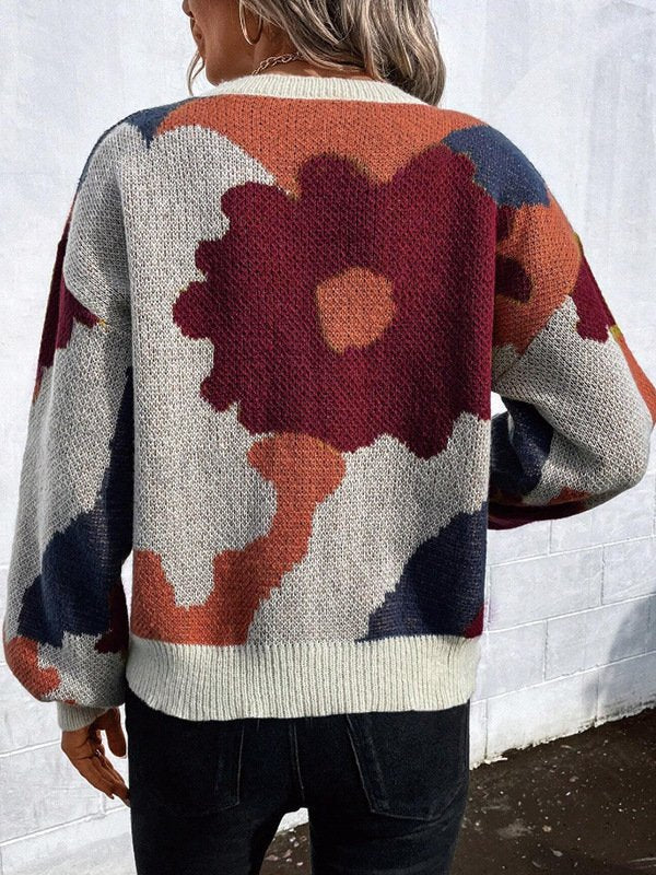 Urban Floral Split Joint Sweater