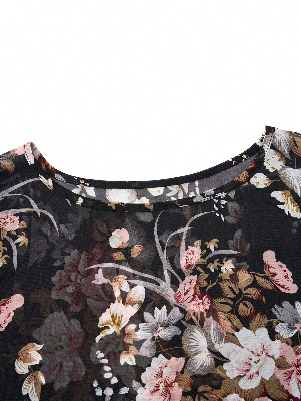 Women's Half Sleeve Blouse Summer Black Floral Crew Neck Dolman Sleeve Daily Going Out Casual Top