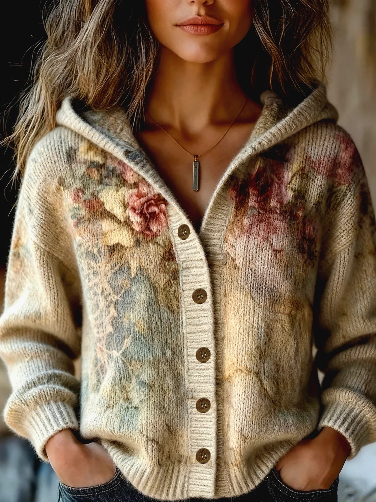 Loose Hoodie Wool/Knitting Casual Cardigan