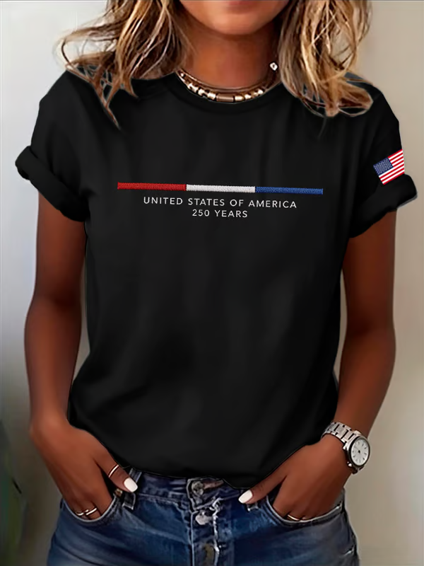 Crew Neck Regular Fit Striped Casual T-Shirt