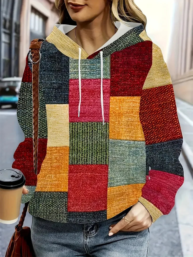Abstract Casual Printing Hoodie