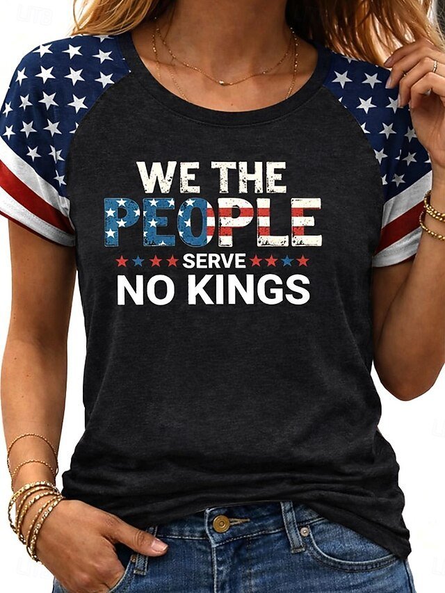 Women's 'we the people serve no kings' short-sleeved T-shirt