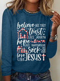 Believe Uke Mary Trust Like Joseph Hope Like Shepherds Seek Love Casual Long Sleeve Shirt