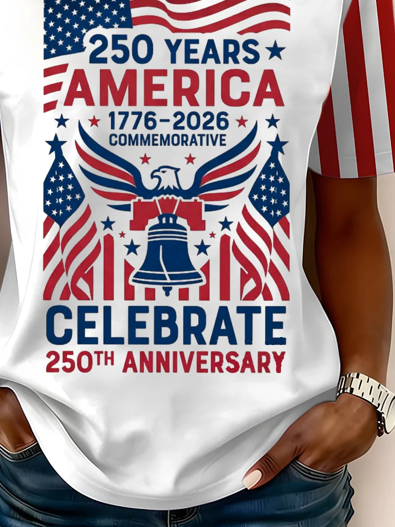 250th anniversary Casual Crew Neck T-Shirt