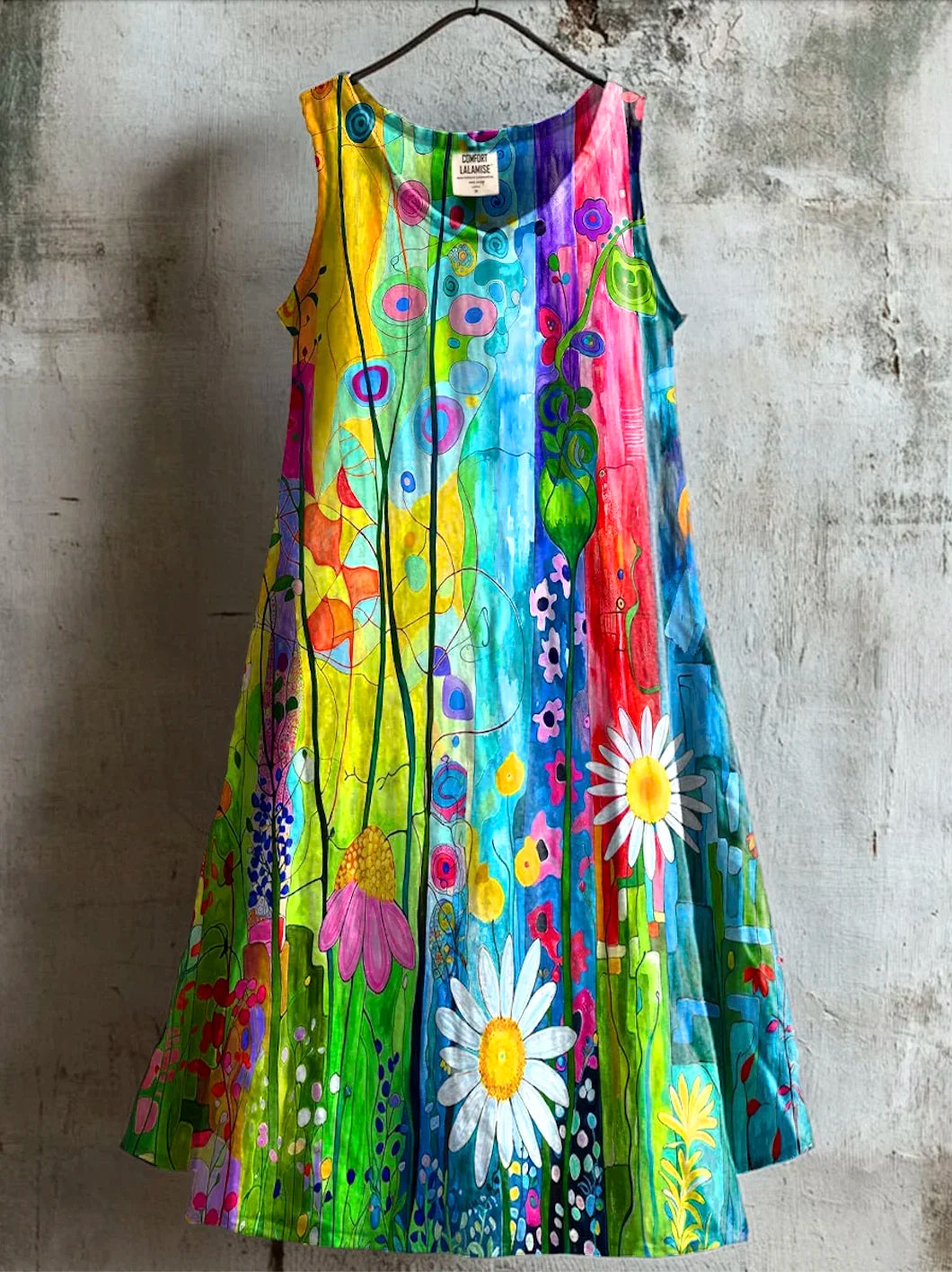 Crew Neck Casual Dress With No
