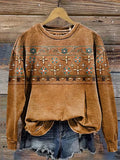 Loose Casual Printing Crew Neck Sweatshirt