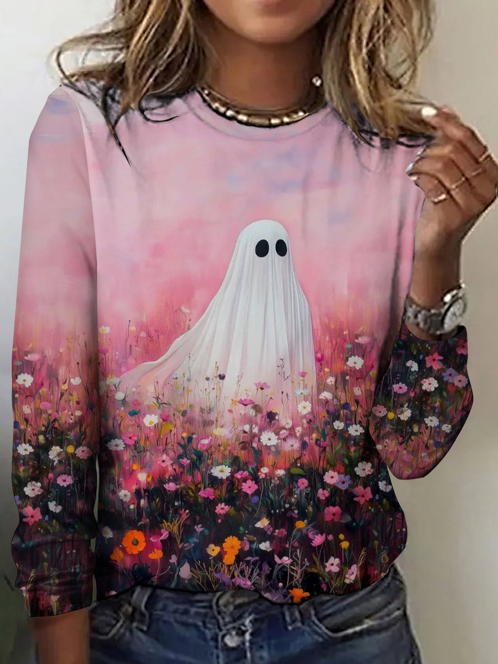 Halloween Crew Neck Vintage T-Shirt
