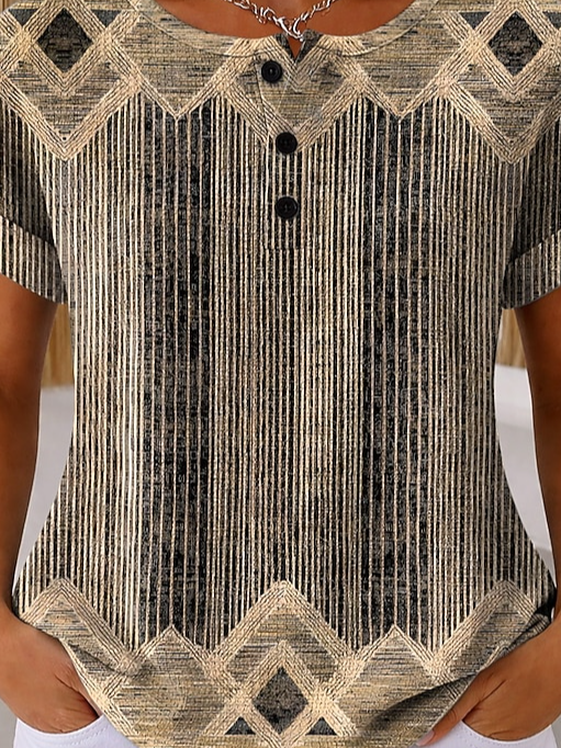 Others Vintage Loose Geometric T-Shirt