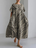 Casual Geometric Dress With No