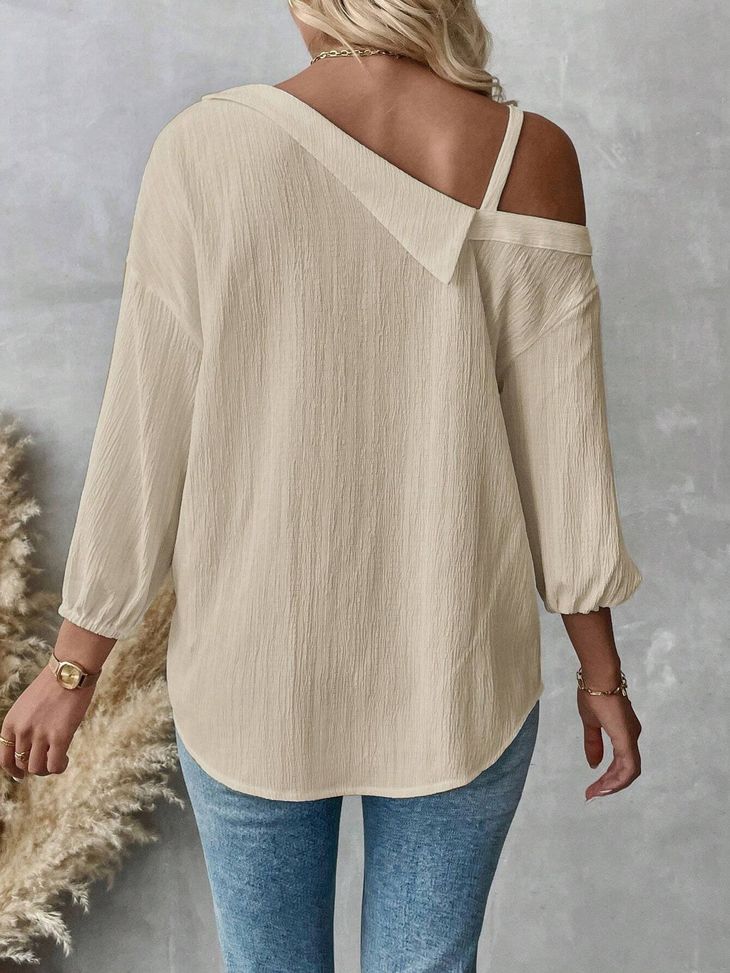 Vintage Plain Loose Linen Blend Shirt