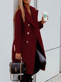 Plain Shawl Collar Lady Romance Loose Coat