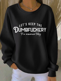 Casual Loose Text Letters Printing Sweatshirt