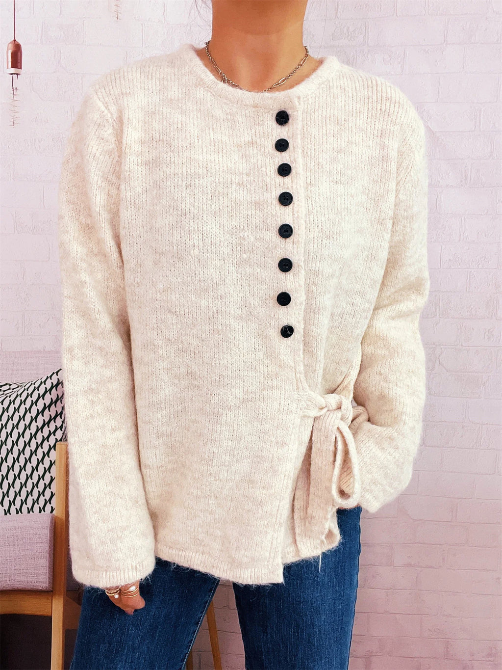 V Neck Regular Fit Casual Sweater