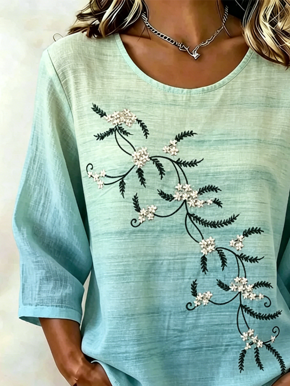 Elegant Loose Cotton And Linen Shirt