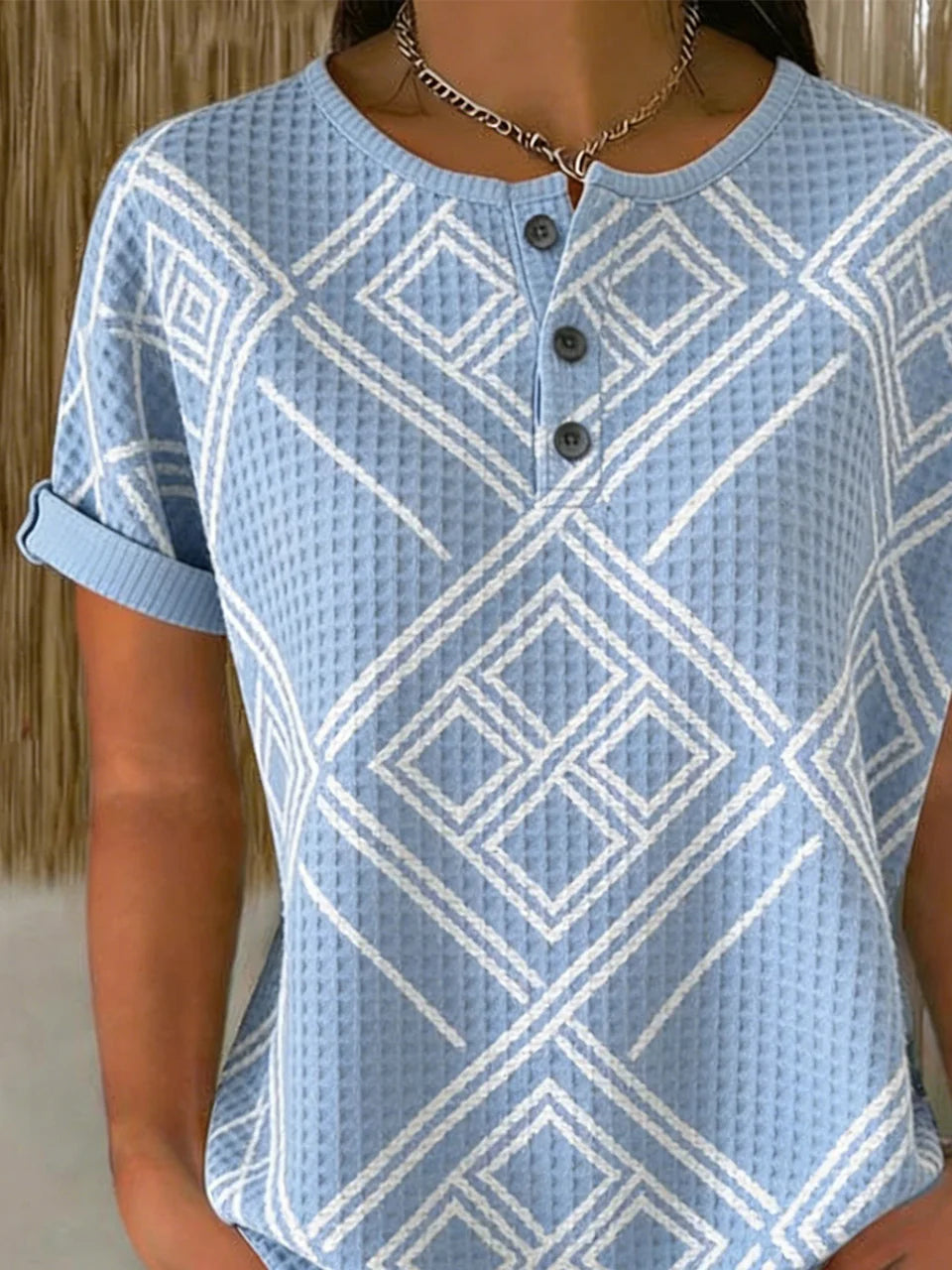 Loose Geometric Others Vintage T-Shirt