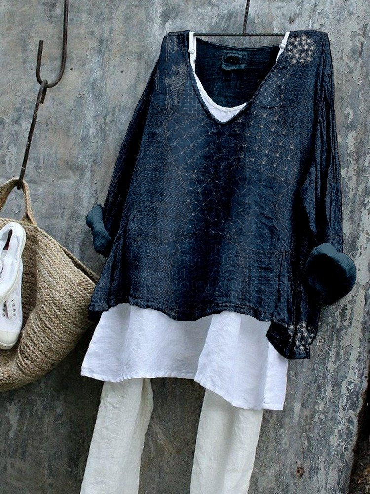 Abstract Graphic Casual Loose T-Shirt