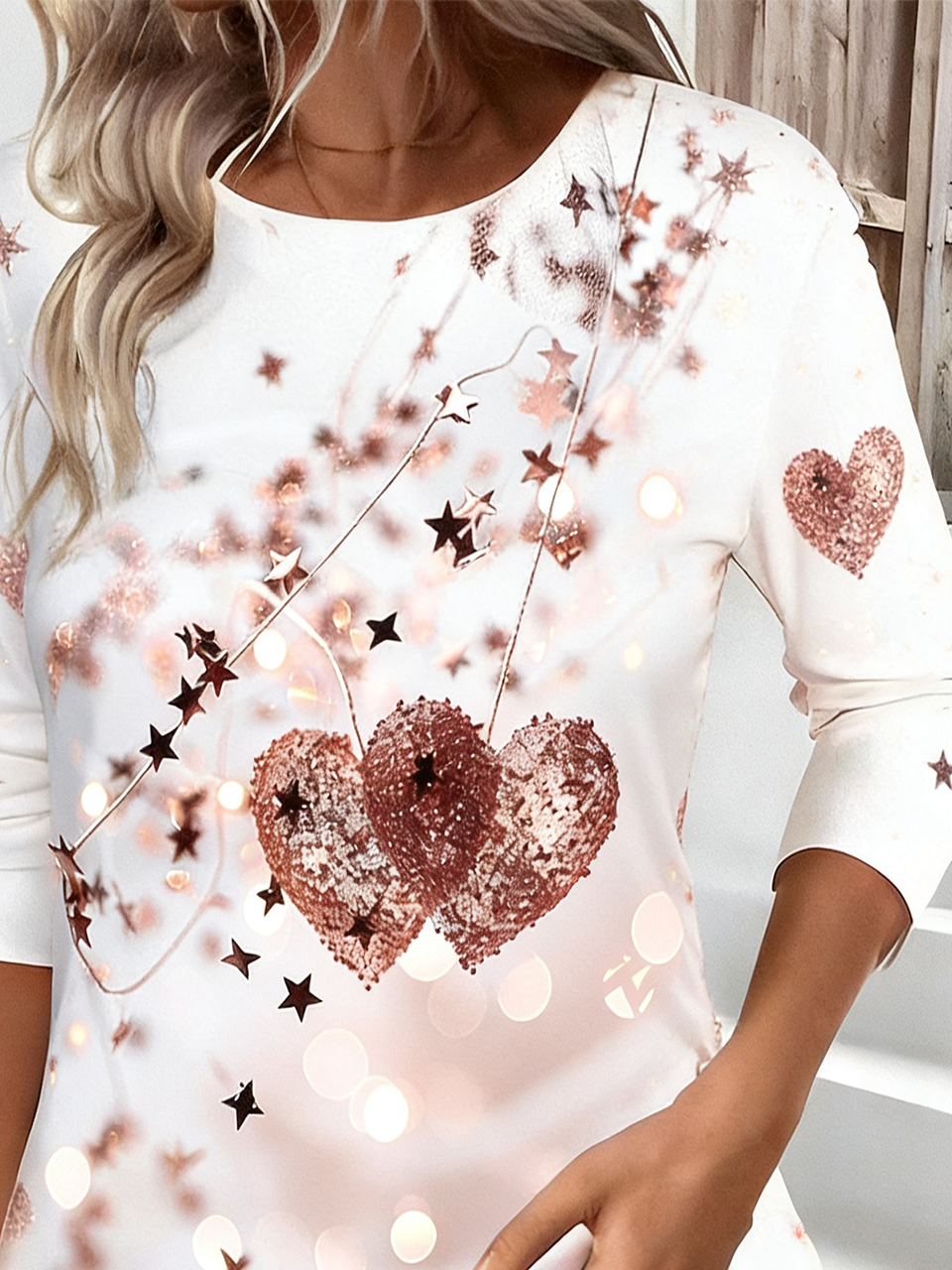 Casual Loose Cotton-Blend Crew Neck T-Shirt